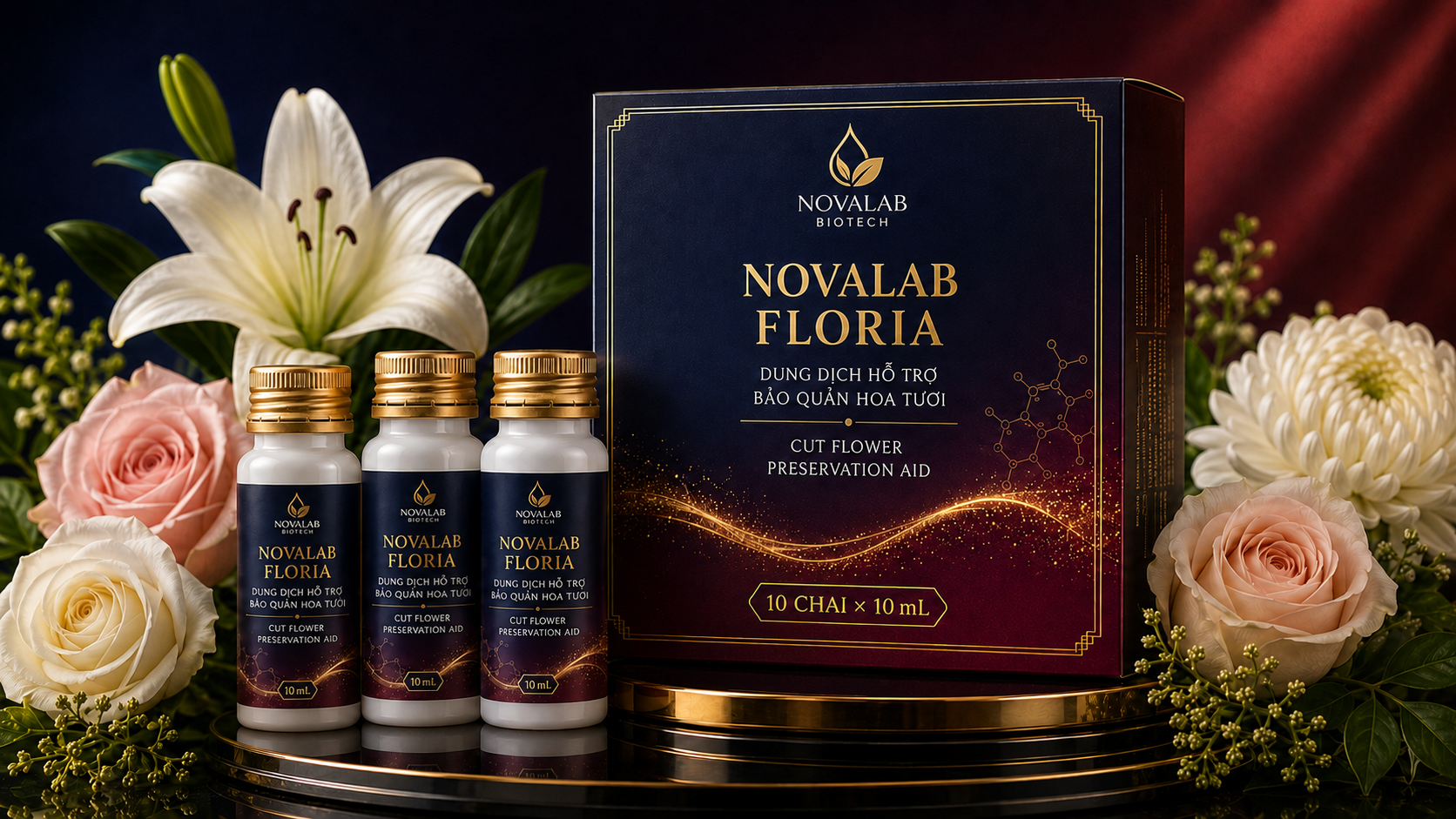 Hình ảnh dự án chăm sóc hoa tươi NOVALAB FLORIA